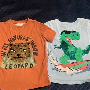 H&M Flip Sequin shirts—boys size US 5T-6